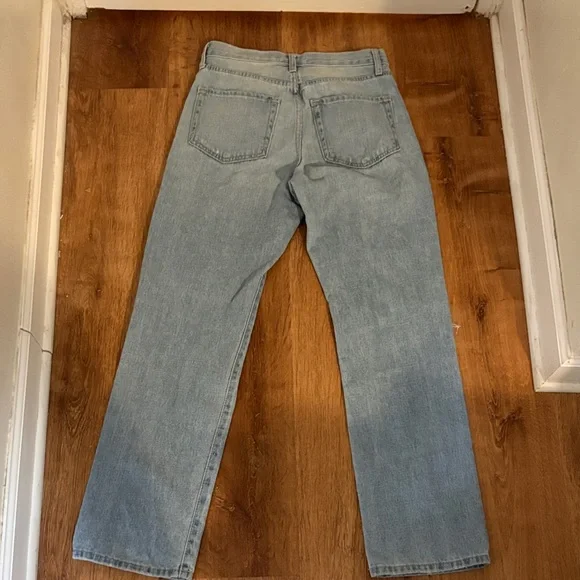 Just Black Women's Light Blue Ripped Straight Leg Jeans Size 26 - Picture 9 of 11